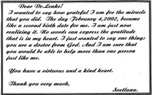 Svetlana's Thank You Letter