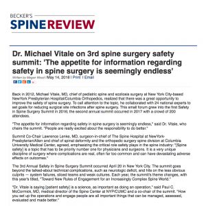 Becker's Spine Review-S3P Safety Article 5-2018